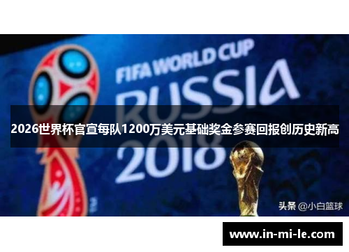 2026世界杯官宣每队1200万美元基础奖金参赛回报创历史新高